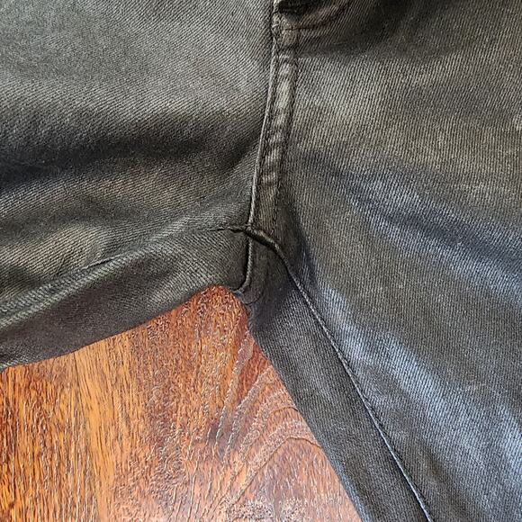 Armani Exchange J01 Mid-Rise Super Skinny Black Coated Jeans, Size 26 - Picture 6 of 12